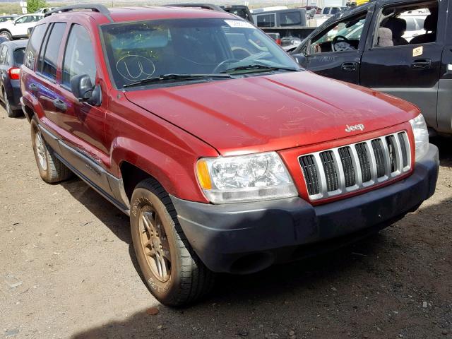 1J4GW48S84C347231 - 2004 JEEP GRAND CHER RED photo 1