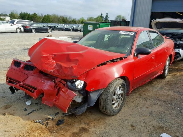 1G2NF52E14C138021 - 2004 PONTIAC GRAND AM S RED photo 2