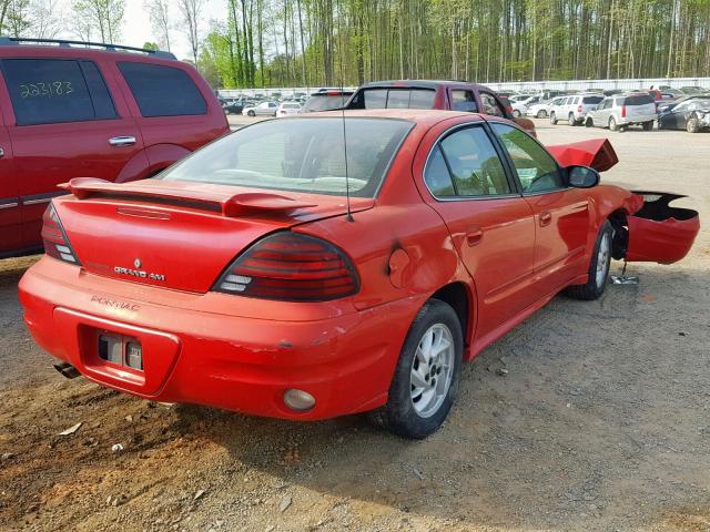 1G2NF52E14C138021 - 2004 PONTIAC GRAND AM S RED photo 4