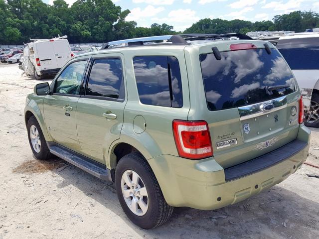 1FMCU59319KA85603 - 2009 FORD ESCAPE HYB GREEN photo 3