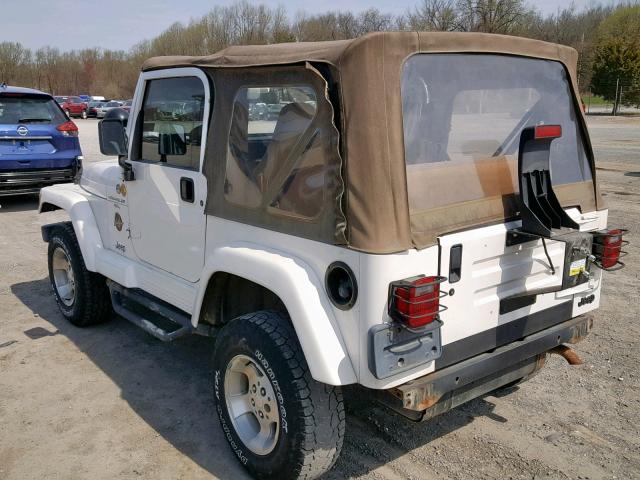 1J4FA59S1YP760945 - 2000 JEEP WRANGLER / WHITE photo 3