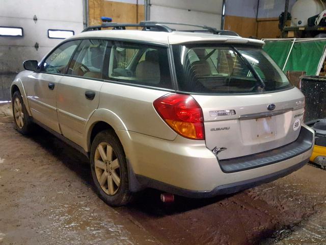 4S4BP61C467364188 - 2006 SUBARU LEGACY OUT GOLD photo 3