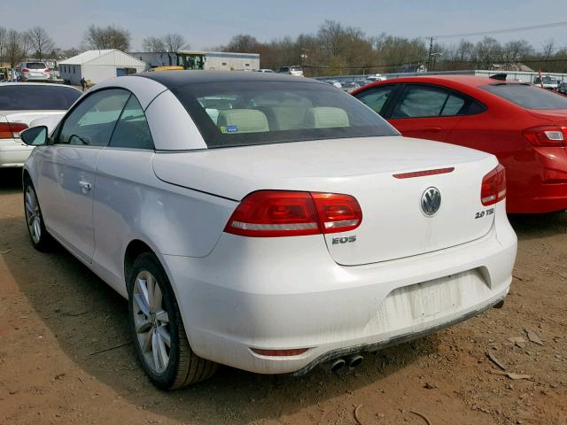 WVWBW7AH0CV000222 - 2012 VOLKSWAGEN EOS KOMFOR WHITE photo 3