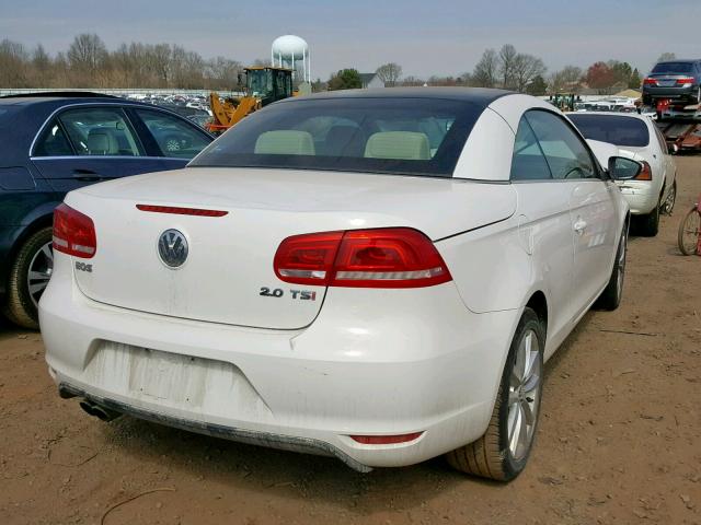 WVWBW7AH0CV000222 - 2012 VOLKSWAGEN EOS KOMFOR WHITE photo 4