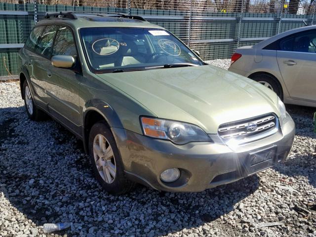 4S4BP62C457356332 - 2005 SUBARU LEGACY OUT GREEN photo 1