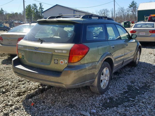 4S4BP62C457356332 - 2005 SUBARU LEGACY OUT GREEN photo 4