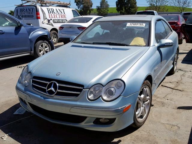 WDBTJ76H44F071400 - 2004 MERCEDES-BENZ CLK 55 AMG BLUE photo 2