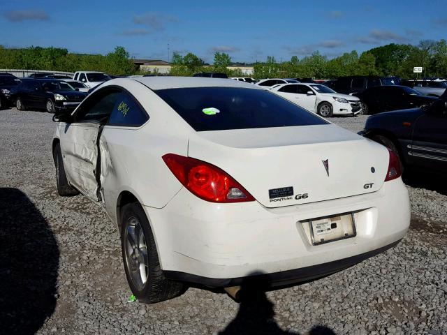 1G2ZH17N084126956 - 2008 PONTIAC G6 GT WHITE photo 3