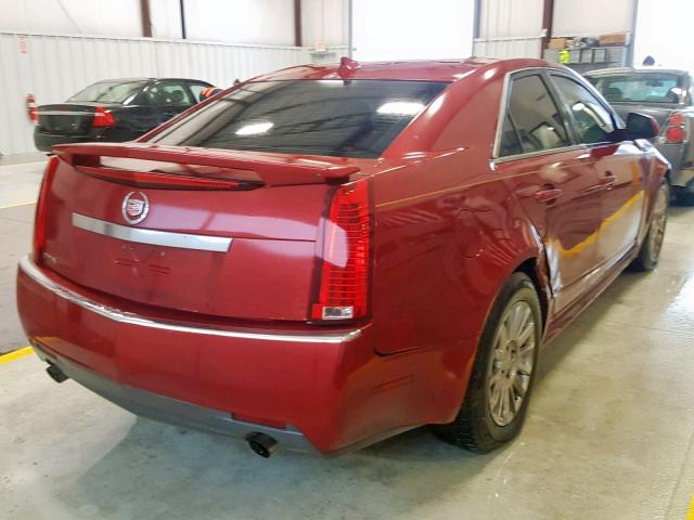 1G6DE5EG4A0136254 - 2010 CADILLAC CTS LUXURY RED photo 4