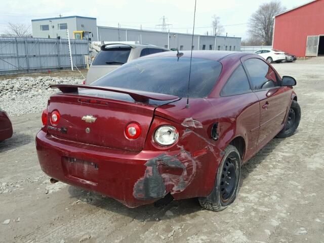 1G1AT18H297193342 - 2009 CHEVROLET COBALT LT RED photo 4