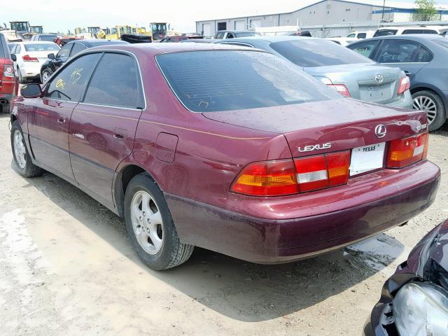 JT8BF28G6W5041358 - 1998 LEXUS ES 300 BURGUNDY photo 3