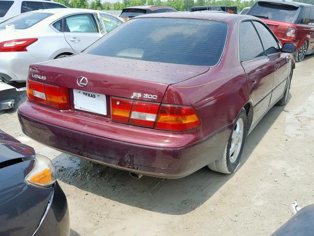 JT8BF28G6W5041358 - 1998 LEXUS ES 300 BURGUNDY photo 4