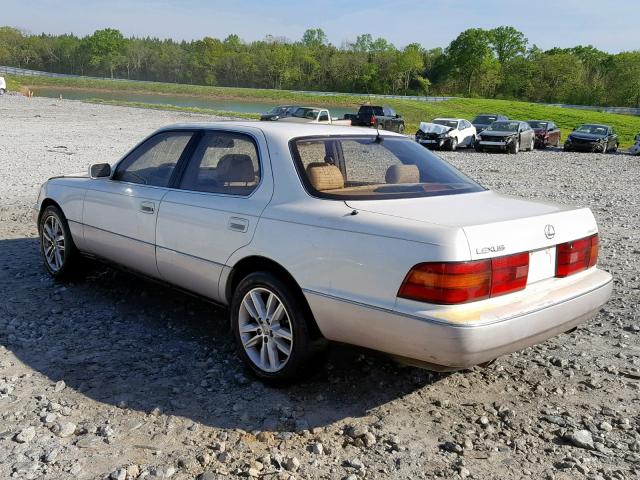 JT8UF11E4M0064255 - 1991 LEXUS LS 400 WHITE photo 3