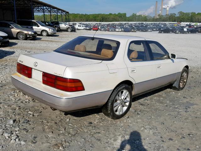 JT8UF11E4M0064255 - 1991 LEXUS LS 400 WHITE photo 4