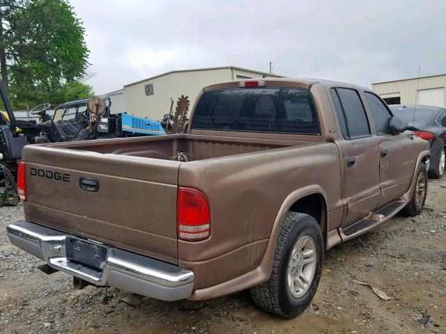 1B7GL2AN21S156137 - 2001 DODGE DAKOTA QUA BROWN photo 4