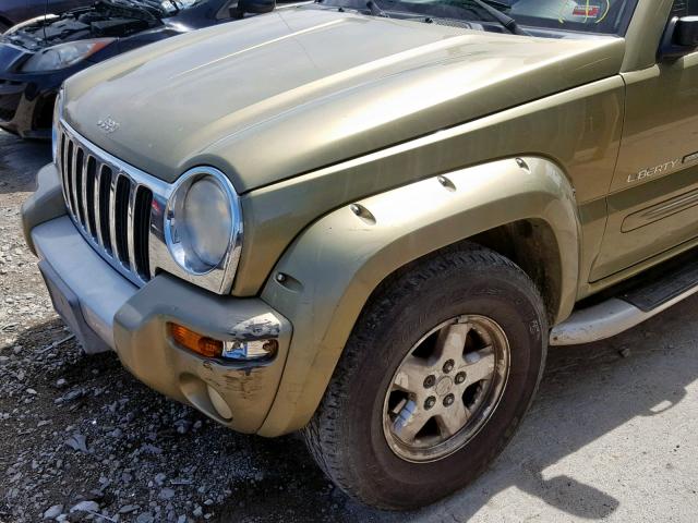 1J4GK38K62W333295 - 2002 JEEP LIBERTY RE GREEN photo 9