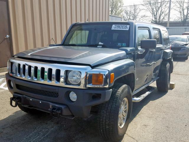 5GTDN13E678155933 - 2007 HUMMER H3 BLUE photo 2