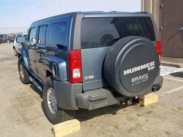 5GTDN13E678155933 - 2007 HUMMER H3 BLUE photo 3