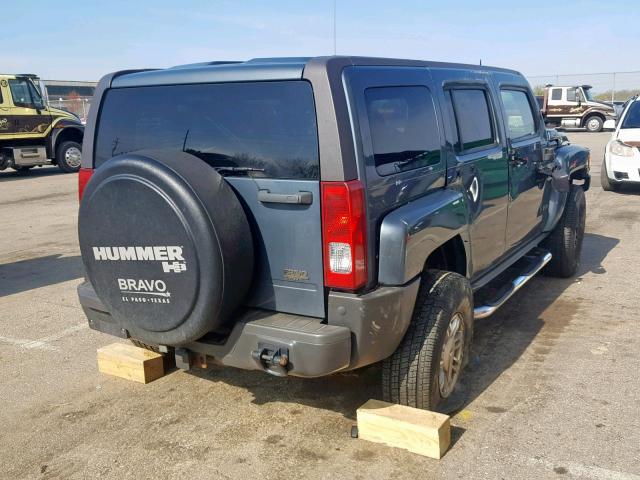 5GTDN13E678155933 - 2007 HUMMER H3 BLUE photo 4