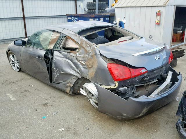 JNKCV64E78M103264 - 2008 INFINITI G37 BASE SILVER photo 3