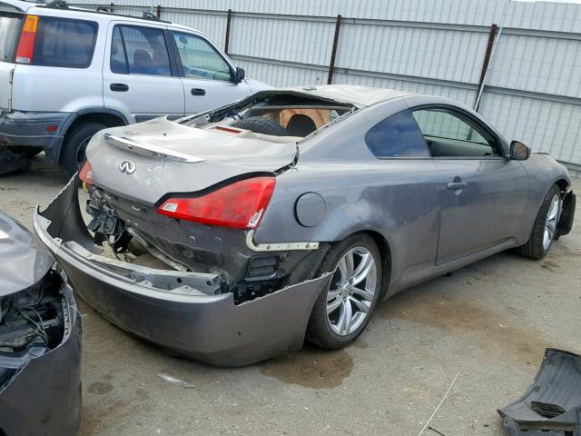 JNKCV64E78M103264 - 2008 INFINITI G37 BASE SILVER photo 4