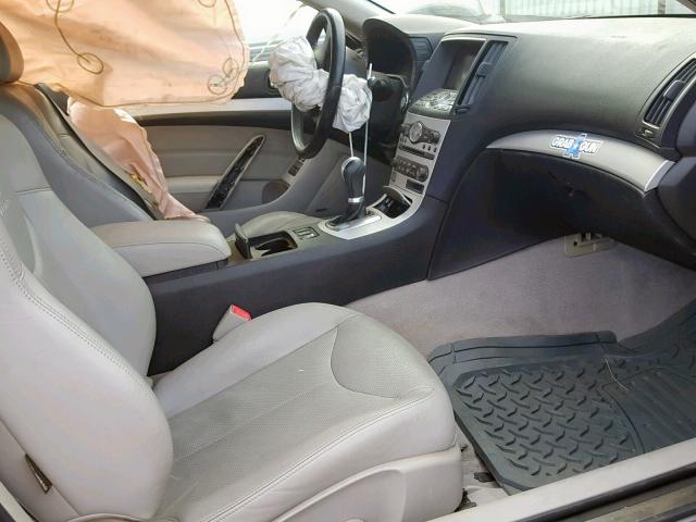 JNKCV64E78M103264 - 2008 INFINITI G37 BASE SILVER photo 5