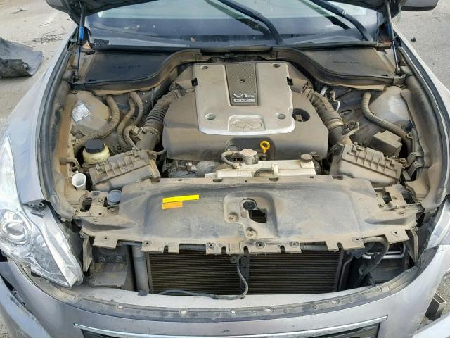 JNKCV64E78M103264 - 2008 INFINITI G37 BASE SILVER photo 7