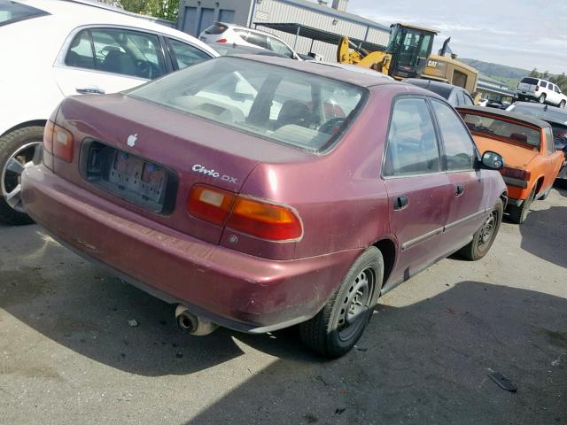 1HGEG8543RL014516 - 1994 HONDA CIVIC DX PURPLE photo 4