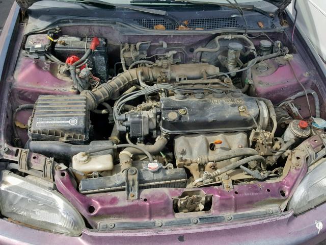 1HGEG8543RL014516 - 1994 HONDA CIVIC DX PURPLE photo 7