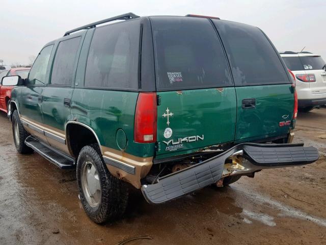 1GKEK13R0XJ754217 - 1999 GMC YUKON GREEN photo 3