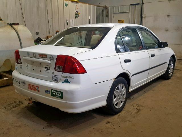 2HGES16385H563079 - 2005 HONDA CIVIC DX V WHITE photo 4