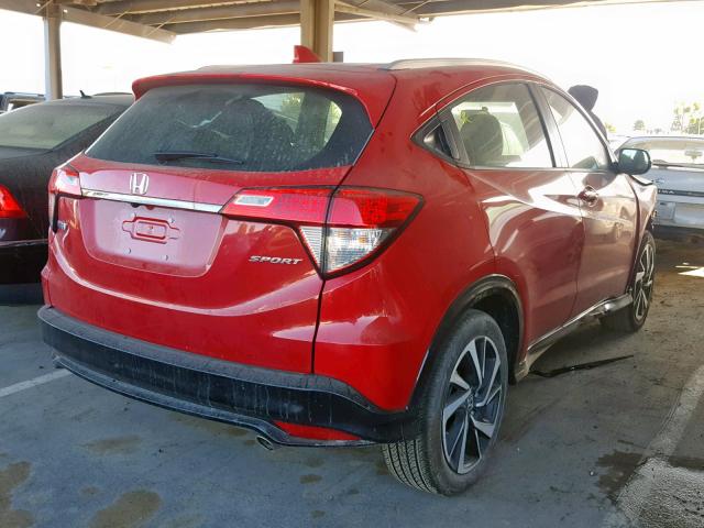 3CZRU5H19KG706589 - 2019 HONDA HR-V SPORT RED photo 4