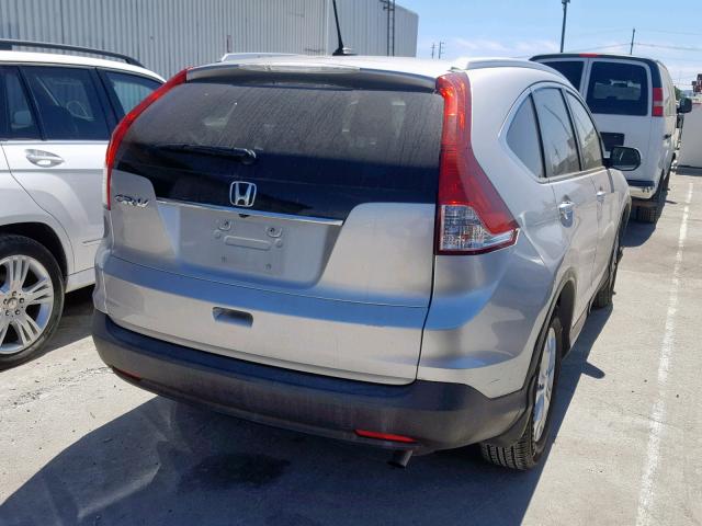 JHLRM3H79CC006142 - 2012 HONDA CR-V EXL SILVER photo 4