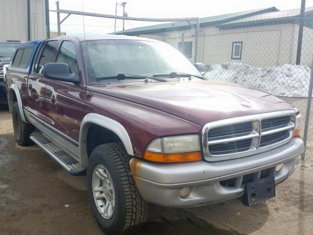 1B7HG48N42S585033 - 2002 DODGE DAKOTA QUA RED photo 1