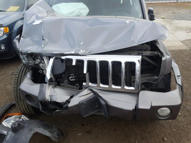 1J8HH58N78C156001 - 2008 JEEP COMMANDER GRAY photo 7