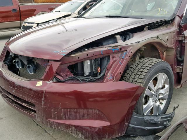 1HGCP26498A067640 - 2008 HONDA ACCORD LXP MAROON photo 9