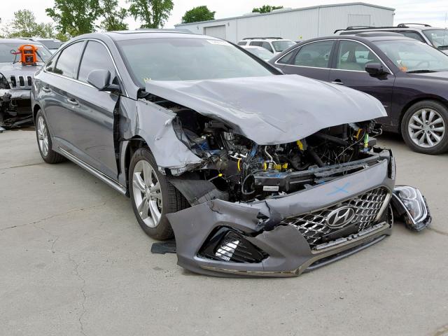 5NPE34AF3JH670511 - 2018 HYUNDAI SONATA SPO GRAY photo 1