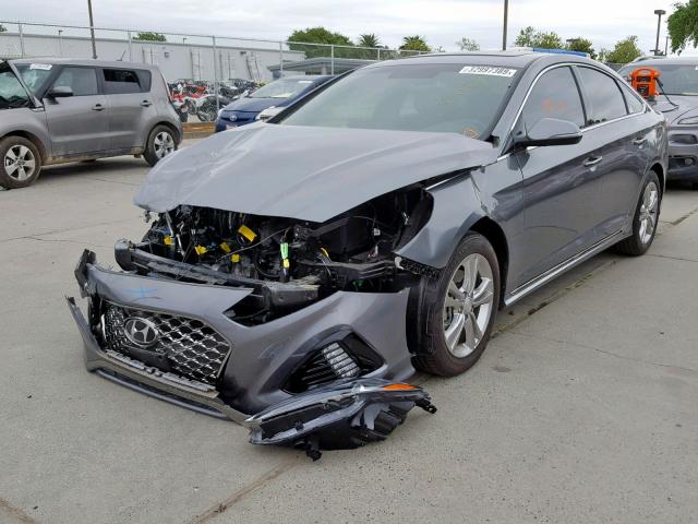 5NPE34AF3JH670511 - 2018 HYUNDAI SONATA SPO GRAY photo 2