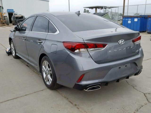 5NPE34AF3JH670511 - 2018 HYUNDAI SONATA SPO GRAY photo 3