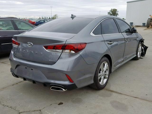 5NPE34AF3JH670511 - 2018 HYUNDAI SONATA SPO GRAY photo 4