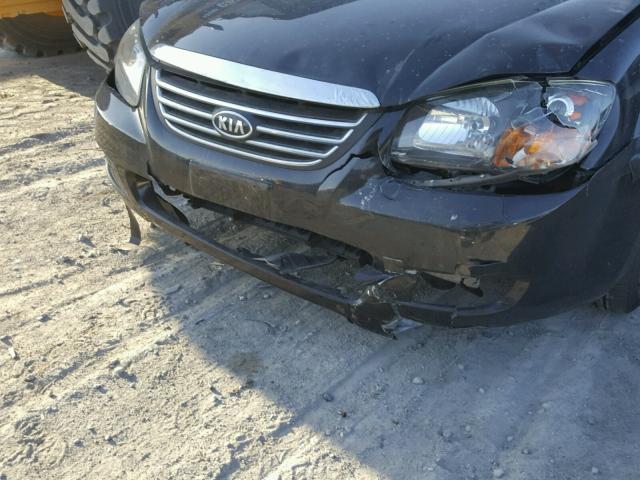 KNAFE221195666973 - 2009 KIA SPECTRA EX BLACK photo 9