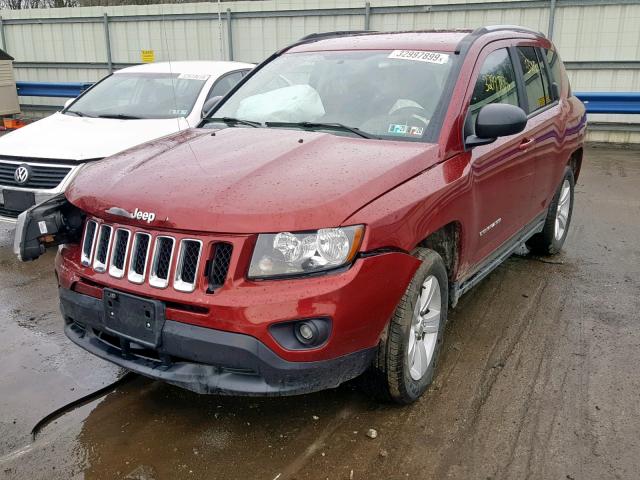 1C4NJDBB9HD105536 - 2017 JEEP COMPASS SP 勃艮第红 照片 2