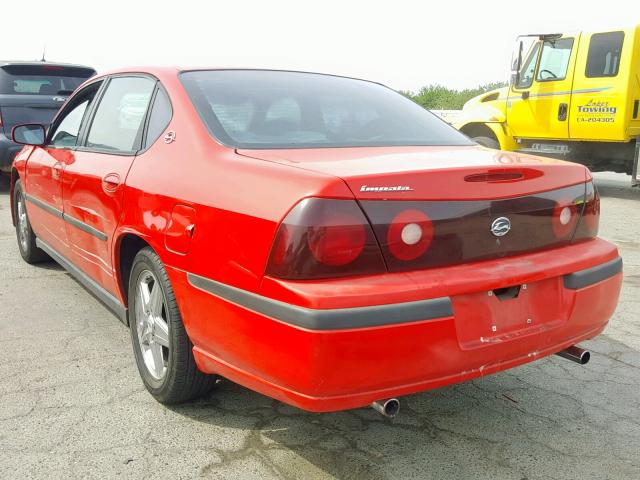 2G1WF55E819116461 - 2001 CHEVROLET IMPALA RED photo 3