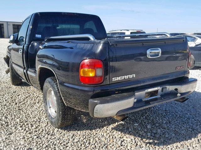 1GTEC14T82Z110056 - 2002 GMC NEW SIERRA BLACK photo 3