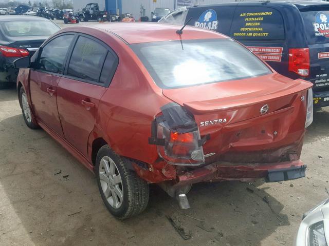 3N1AB6AP0BL654857 - 2011 NISSAN SENTRA 2.0 RED photo 3