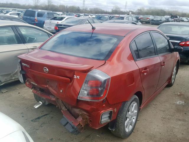 3N1AB6AP0BL654857 - 2011 NISSAN SENTRA 2.0 RED photo 4