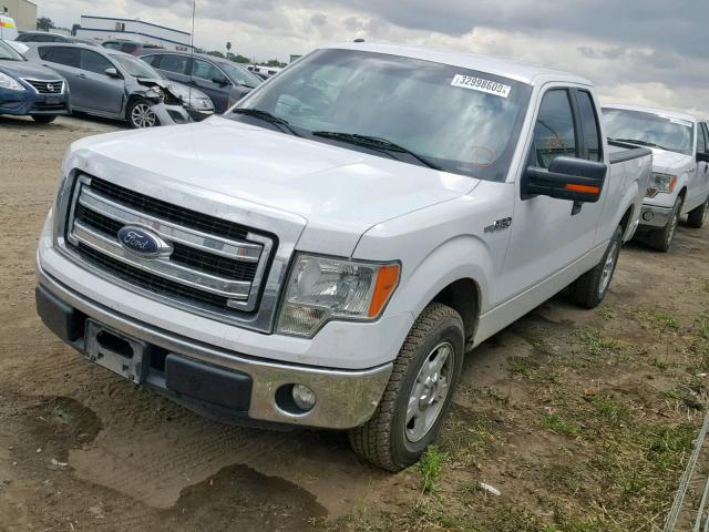 1FTEX1CM6EFB17401 - 2014 FORD F150 SUPER WHITE photo 2