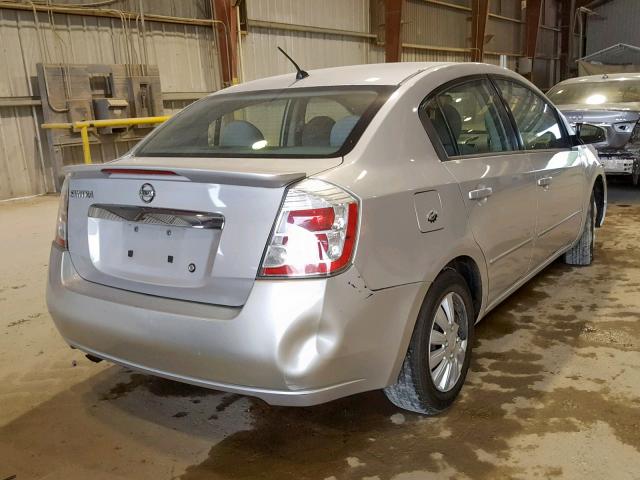 3N1AB6AP4BL620145 - 2011 NISSAN SENTRA 2.0 SILVER photo 4