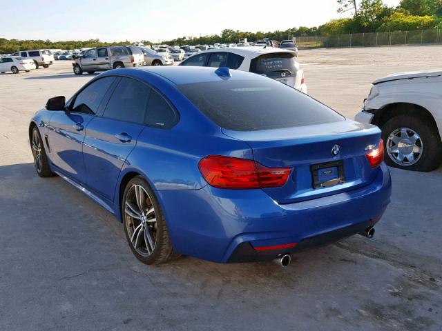 WBA4B1C51FG241295 - 2015 BMW 435 I BLUE photo 3