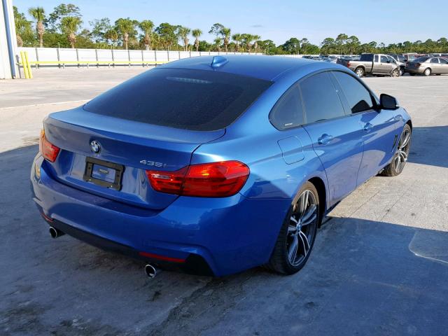 WBA4B1C51FG241295 - 2015 BMW 435 I BLUE photo 4